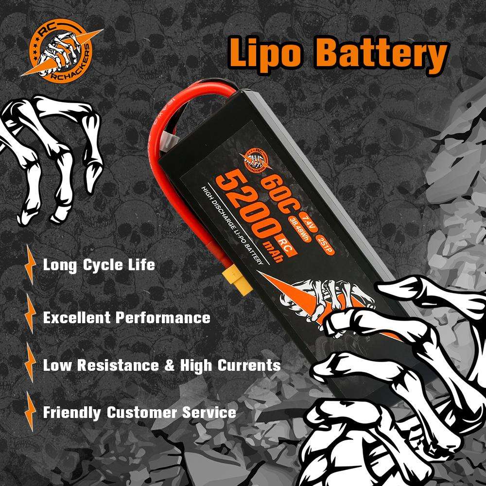 7.4 V Lipo Battery 5200, 7.4v Battery 5200 Mah, 2s Lipo Battery 5200